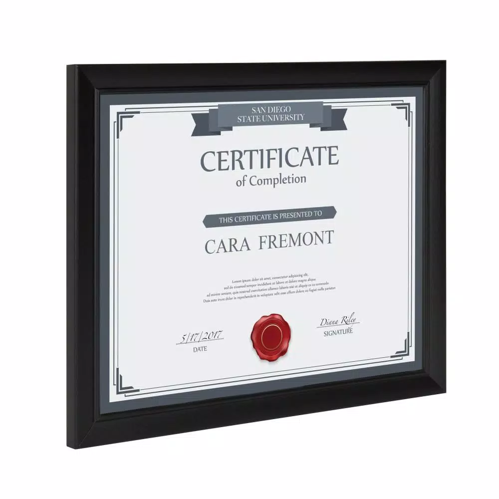 Picture Frames DesignOvation Cornell 8.5 In. X 11 In. Black Picture Frame (Set Of 4) 5 Picture Frames DesignOvation Cornell 8.5 In. X 11 In. Black Picture Frame (Set Of 4) - Image 3