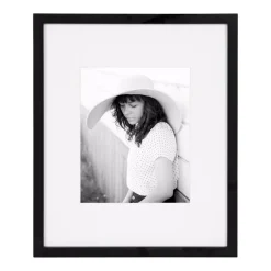 Picture Frames DesignOvation Gallery 13 In. X 16 In. Matted To 8 In. X 10 In. Black Picture Frame