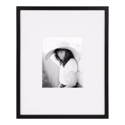 Picture Frames DesignOvation Gallery 16 In. X 20 In. Matted To 8 In. X 10 In. Black Picture Frame