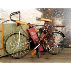 Sculptures LITTON LANE Vintage Bicycle Wood And Metal Sculpture -Brita shop black gray brown sculptures 92665 c3 1000
