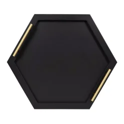 Decorative Trays Kate And Laurel Halsey Black Decorative Tray -Brita shop black kate and laurel decorative trays 213157 1f 1000