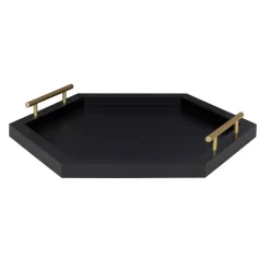 Decorative Trays Kate And Laurel Halsey Black Decorative Tray -Brita shop black kate and laurel decorative trays 213157 44 1000