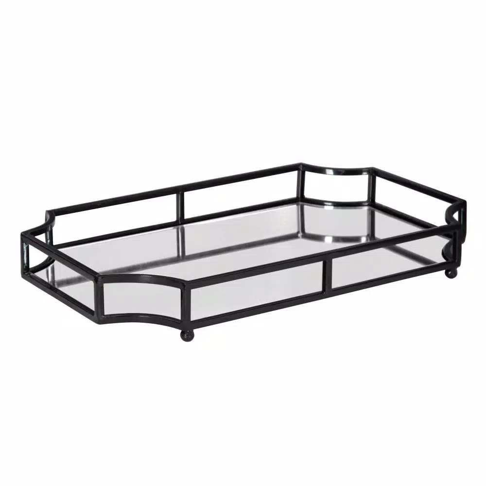Decorative Trays Kate And Laurel Ciel Black Mirrored Decorative Tray 3 Decorative Trays Kate And Laurel Ciel Black Mirrored Decorative Tray