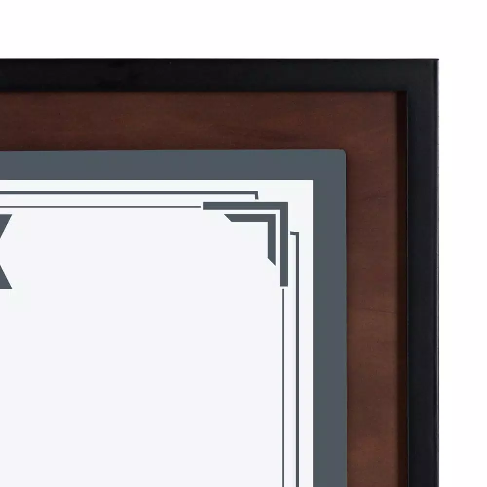 DesignOvation LeMans 8.5 In. X 11 In. Black/Walnut Brown Picture Frames (Set Of 4) 6 DesignOvation LeMans 8.5 In. X 11 In. Black/Walnut Brown Picture Frames (Set Of 4) - Image 4