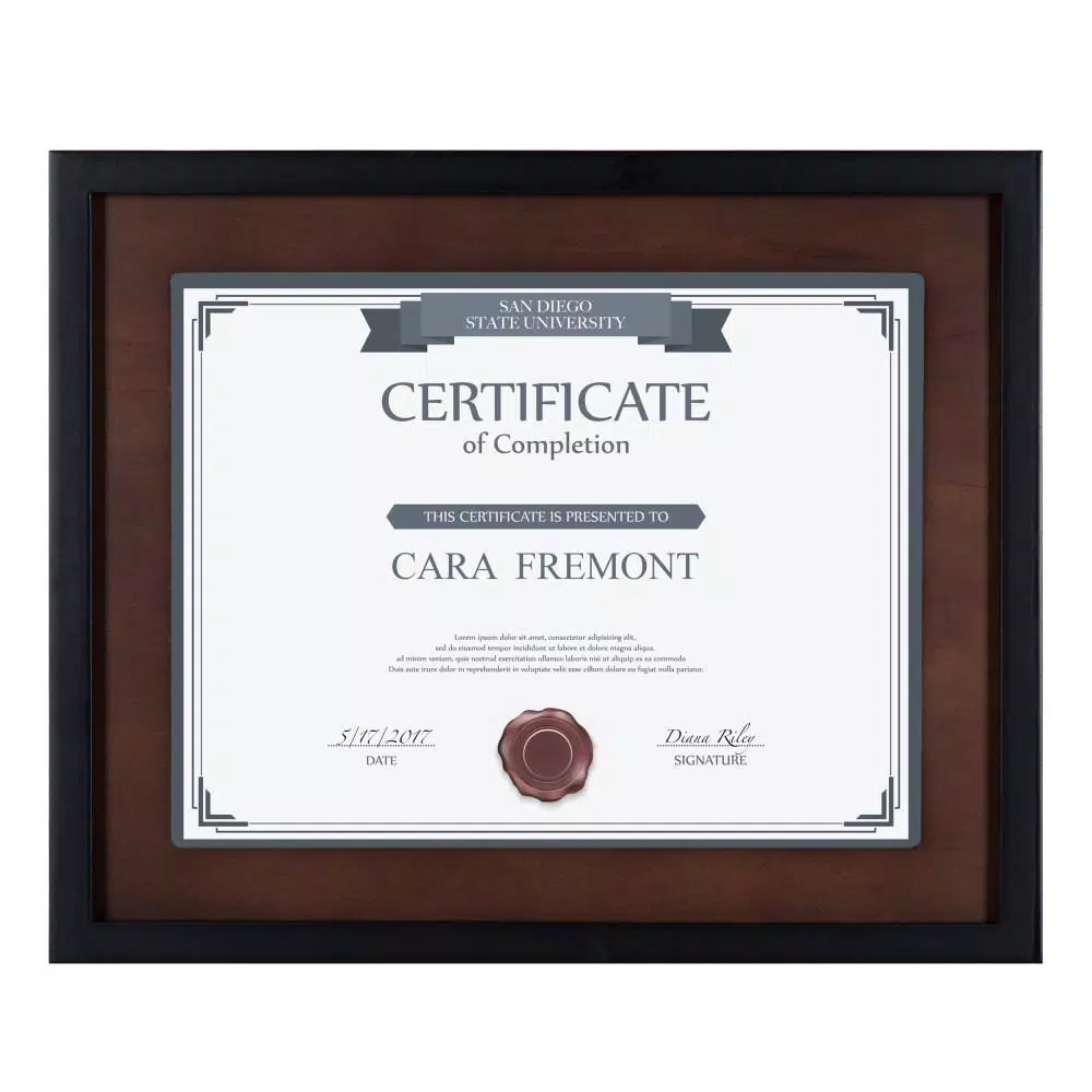 DesignOvation LeMans 8.5 In. X 11 In. Black/Walnut Brown Picture Frames (Set Of 4) 5 DesignOvation LeMans 8.5 In. X 11 In. Black/Walnut Brown Picture Frames (Set Of 4) - Image 3