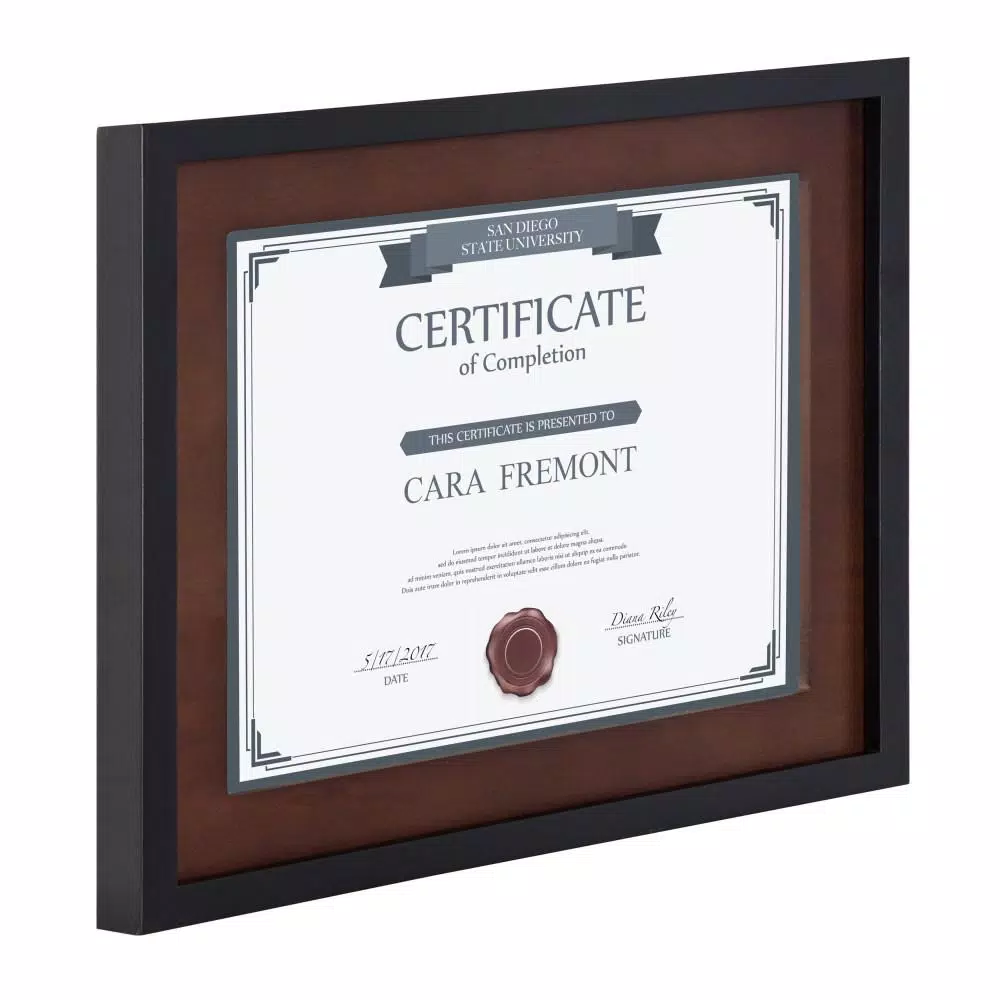 DesignOvation LeMans 8.5 In. X 11 In. Black/Walnut Brown Picture Frames (Set Of 4) 4 DesignOvation LeMans 8.5 In. X 11 In. Black/Walnut Brown Picture Frames (Set Of 4) - Image 2