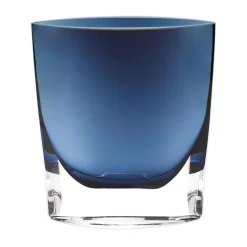Vases Badash Crystal 8 In. Samantha Midnight Blue European Mouth Blown Thick Walled Decorative Vase