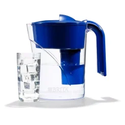 Water Filter Pitchers Brita Six 8 Oz. Glasses Mist Water Filter Pitcher In Dark Blue, BPA Free -Brita shop blue brita water filter pitchers 6025835959 40 1000