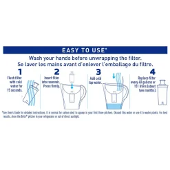 Water Filter Pitchers Brita Six 8 Oz. Glasses Mist Water Filter Pitcher In Dark Blue, BPA Free -Brita shop blue brita water filter pitchers 6025835959 66 1000