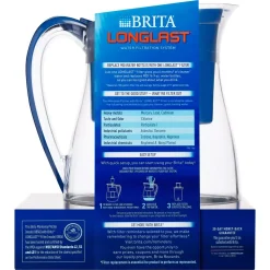 Water Filter Pitchers Brita Monterey 10-Cup Water Filter Pitcher In Blue With Longlast Filter, BPA Free -Brita shop blue brita water filter pitchers 6025836304 4f 1000