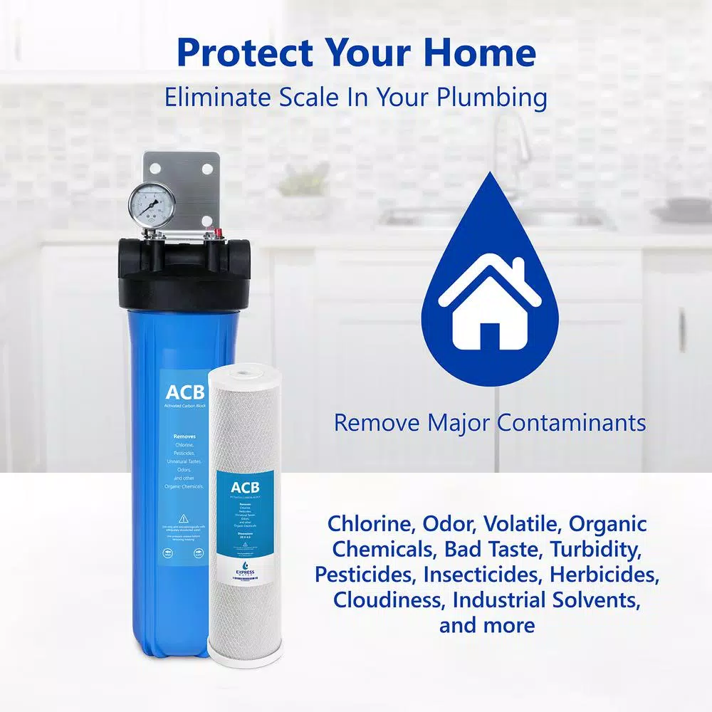 Water Filtration Systems Express Water Whole House 1-Stage Water Filtration System – Charcoal Carbon Filter With Pressure Gauge, Easy Release, 1 In. Connection 9 Water Filtration Systems Express Water Whole House 1-Stage Water Filtration System – Charcoal Carbon Filter With Pressure Gauge, Easy Release, 1 In. Connection - Image 7