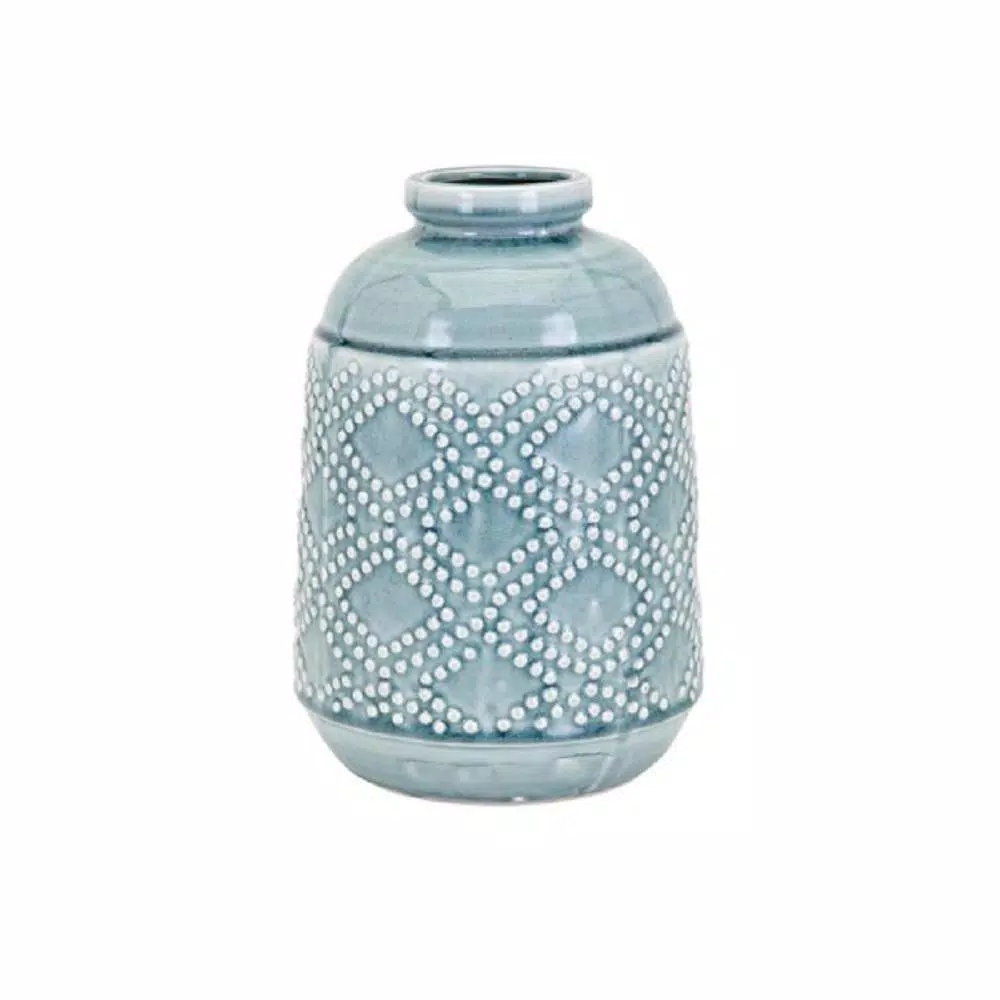 Vases IMAX Felix Ceramic Blue Medium Vase 3 Vases IMAX Felix Ceramic Blue Medium Vase