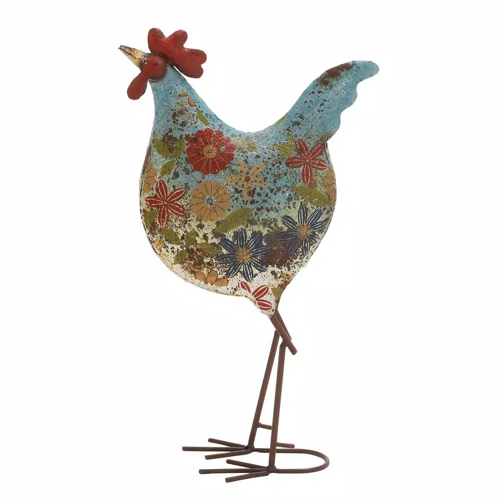 Sculptures LITTON LANE 17 In. Colorful Rooster Decorative Figurine 4 Sculptures LITTON LANE 17 In. Colorful Rooster Decorative Figurine - Image 2