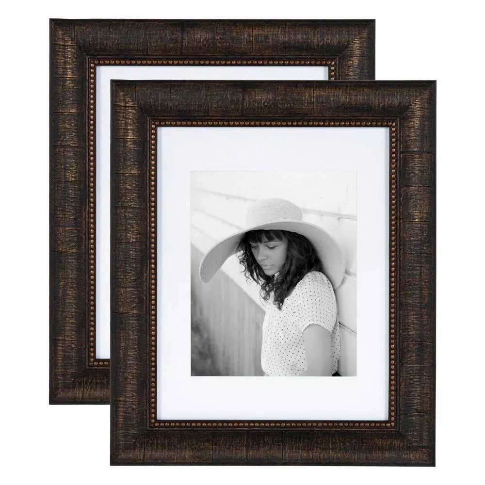 Kate And Laurel Aldridge 11 In. X 14 In. Matted To 8 In. X 10 In. Bronze Picture Frames (Set Of 2) 3 Kate And Laurel Aldridge 11 In. X 14 In. Matted To 8 In. X 10 In. Bronze Picture Frames (Set Of 2)