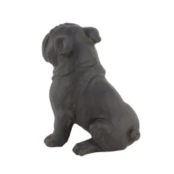 Sculptures LITTON LANE Polystone Sitting Bulldog Sculpture -Brita shop bronze litton lane sculptures 44719 1f 1000