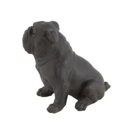 Sculptures LITTON LANE Polystone Sitting Bulldog Sculpture -Brita shop bronze litton lane sculptures 44719 4f 1000