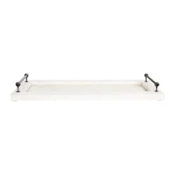 Decorative Trays 3R Studios White Decorative Tray With Handles