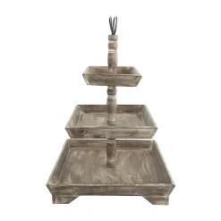 Decorative Trays 3R Studios Brown Decorative 3-Tier Tray -Brita shop brown 3r studios decorative trays ec0285 4f 1000