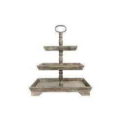 Decorative Trays 3R Studios Brown Decorative 3-Tier Tray