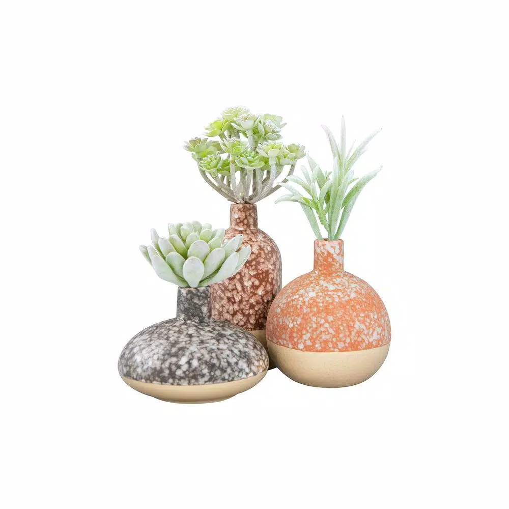 Vases 3R Studios Brown Stoneware Decorative Vase (Set Of 3) 8 Vases 3R Studios Brown Stoneware Decorative Vase (Set Of 3) - Image 6