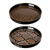 Decorative Trays A & B Home Quinn Round Brown Trays -Brita shop brown a b home decorative trays 43308 64 1000
