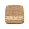 Storage Baskets Zentique Concave Hand Woven Wicker Seagrass And Palm Leaf With Light Pin Stripes Large Basket