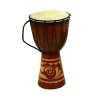 Sculptures Benzara Toca Wood And Leather Brown Djembe Drum -Brita shop brown and cream benzara sculptures bm06826 64 1000