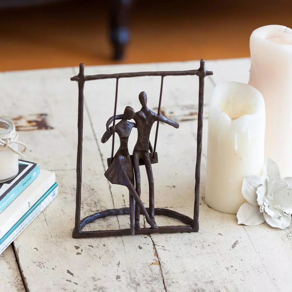 Sculptures DANYA B Couple On A Swing Cast Bronze Sculpture 5 Sculptures DANYA B Couple On A Swing Cast Bronze Sculpture - Image 3