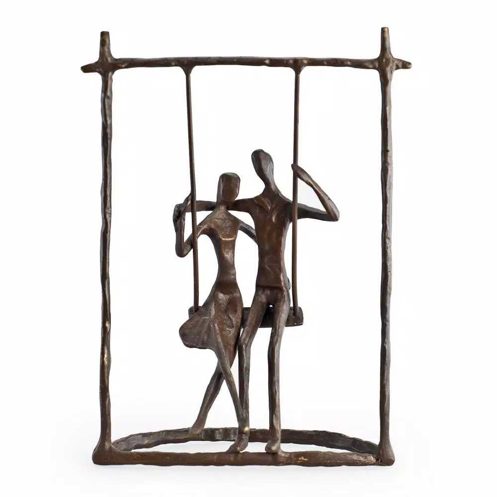 Sculptures DANYA B Couple On A Swing Cast Bronze Sculpture 4 Sculptures DANYA B Couple On A Swing Cast Bronze Sculpture - Image 2