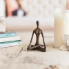 Sculptures DANYA B Female Yoga Lotus Cast Bronze Sculpture
