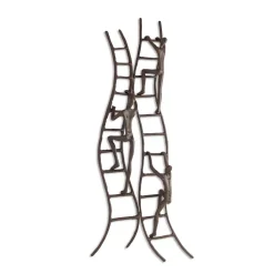 Sculptures DANYA B Climbing To Success Stairway Cast Iron Wall Art -Brita shop brown danya b sculptures zi15218 c3 1000