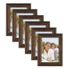 Picture Frames DesignOvation Kieva 5 In. X 7 In. Brown Picture Frame (Set Of 6) -Brita shop brown designovation picture frames 211234 64 1000