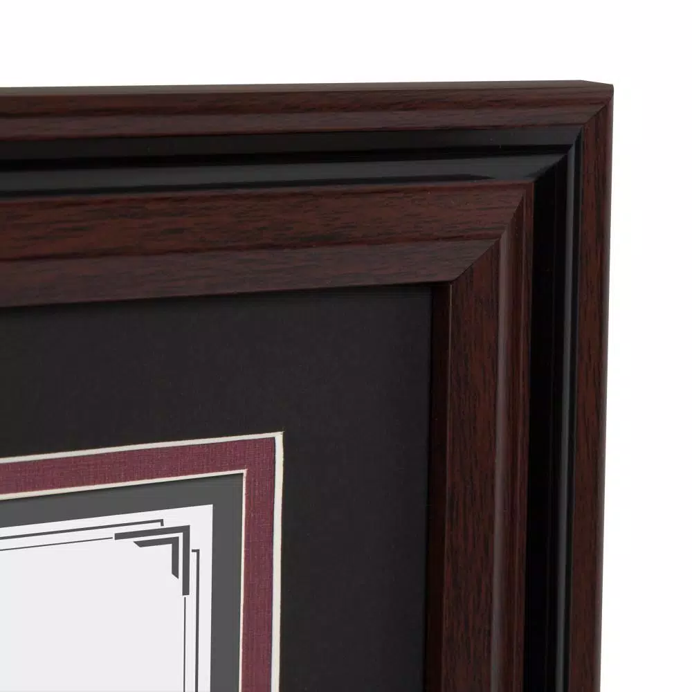 Picture Frames DesignOvation Watson 11×14 Matted To 8.5×11 Brown Picture Frame Set Of 4 6 Picture Frames DesignOvation Watson 11×14 Matted To 8.5×11 Brown Picture Frame Set Of 4 - Image 4