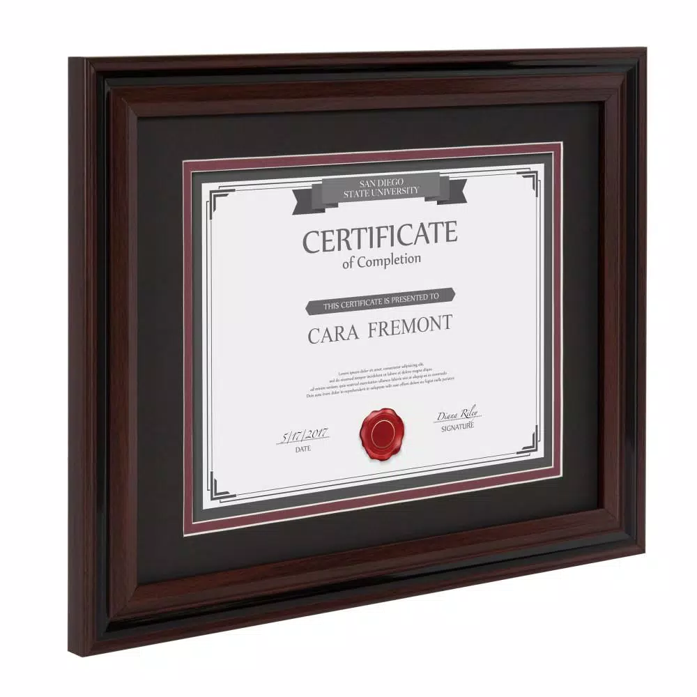 Picture Frames DesignOvation Watson 11×14 Matted To 8.5×11 Brown Picture Frame Set Of 4 5 Picture Frames DesignOvation Watson 11×14 Matted To 8.5×11 Brown Picture Frame Set Of 4 - Image 3