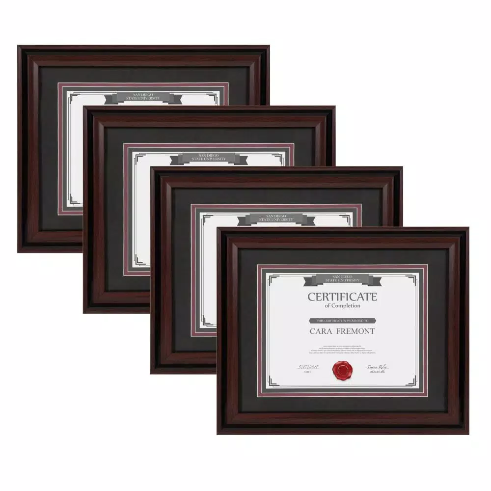 Picture Frames DesignOvation Watson 11×14 Matted To 8.5×11 Brown Picture Frame Set Of 4 3 Picture Frames DesignOvation Watson 11×14 Matted To 8.5×11 Brown Picture Frame Set Of 4