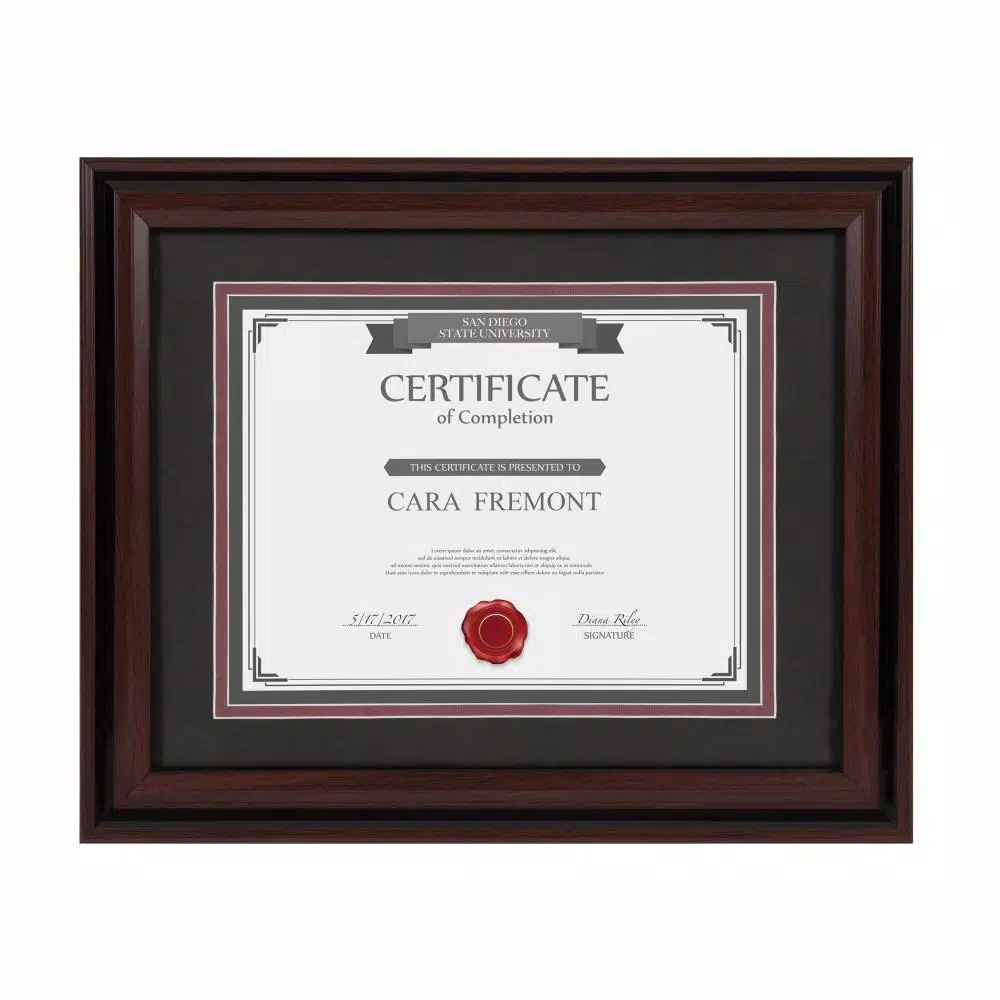 Picture Frames DesignOvation Watson 11×14 Matted To 8.5×11 Brown Picture Frame Set Of 4 4 Picture Frames DesignOvation Watson 11×14 Matted To 8.5×11 Brown Picture Frame Set Of 4 - Image 2