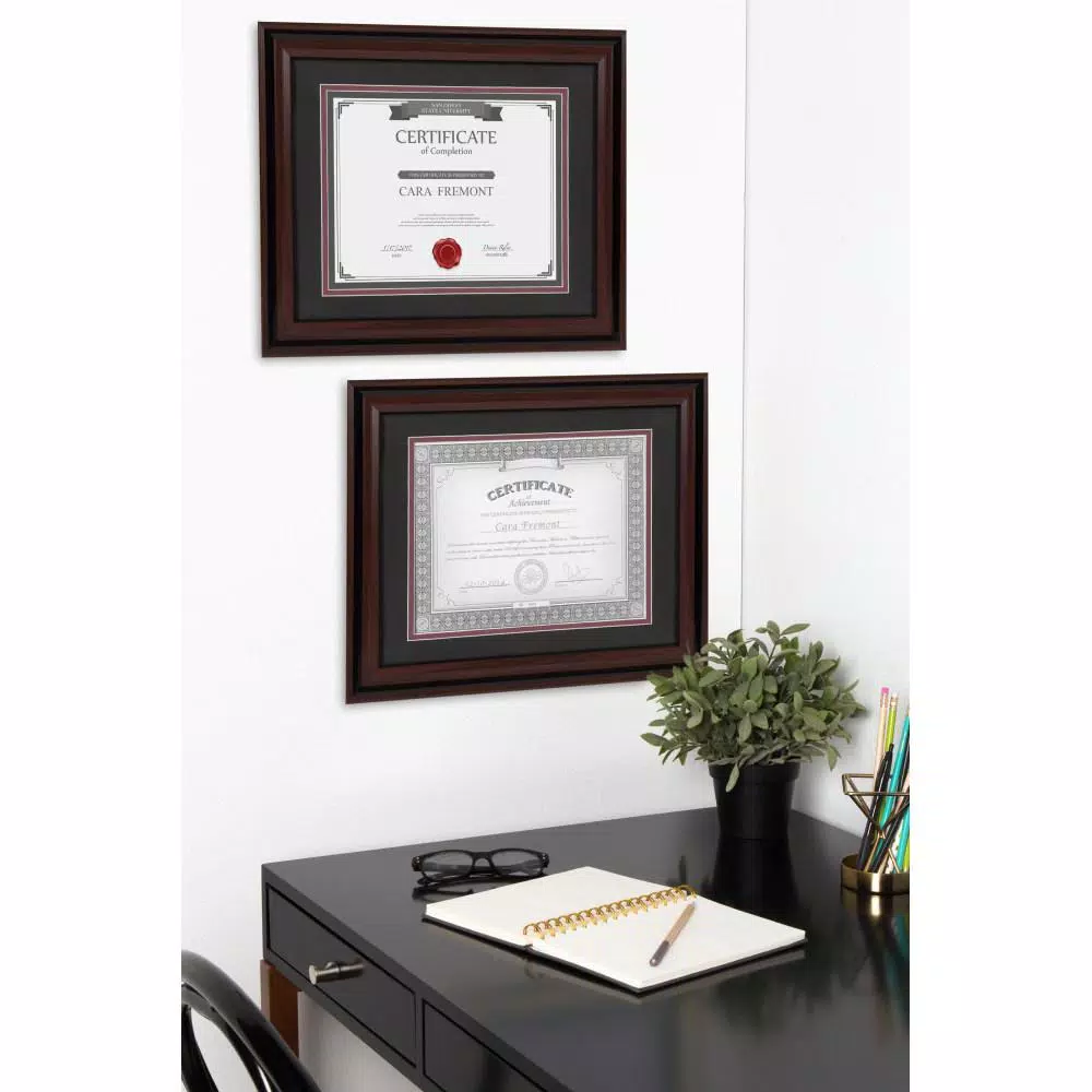Picture Frames DesignOvation Watson 11×14 Matted To 8.5×11 Brown Picture Frame Set Of 4 8 Picture Frames DesignOvation Watson 11×14 Matted To 8.5×11 Brown Picture Frame Set Of 4 - Image 6