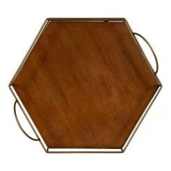 Decorative Trays Kate And Laurel Westland 16 In. X 5 In. X 17 In. Brown/Gold Decorative Wall Shelf -Brita shop brown gold kate and laurel decorative trays 214538 44 1000
