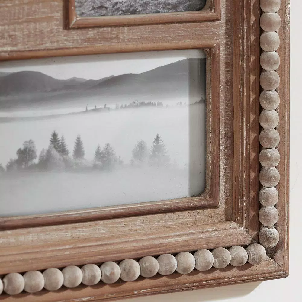 Picture Frames Home Decorators Collection 4″ X 6″ Natural Beaded Wood 4-Opening Picture Frame 7 Picture Frames Home Decorators Collection 4″ X 6″ Natural Beaded Wood 4-Opening Picture Frame - Image 5