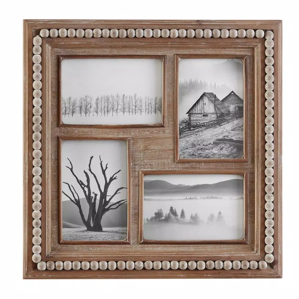 Picture Frames Home Decorators Collection 4″ X 6″ Natural Beaded Wood 4-Opening Picture Frame 3 Picture Frames Home Decorators Collection 4″ X 6″ Natural Beaded Wood 4-Opening Picture Frame