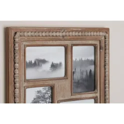 Picture Frames Home Decorators Collection 4″ X 6″ Natural Beaded Wood 8-Opening Picture Frame -Brita shop brown home decorators collection picture frames m180394xxa 1d 1000