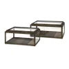 Storage Baskets IMAX Winthorp Glass And Wood Boxes (Set Of 2) 1 Storage Baskets IMAX Winthorp Glass And Wood Boxes (Set Of 2) -Brita shop brown imax storage baskets 18349 2 64 1000