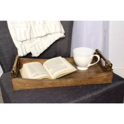 Decorative Trays Kate And Laurel Ormond Brown Decorative Tray -Brita shop brown kate and laurel decorative trays 210930 31 1000