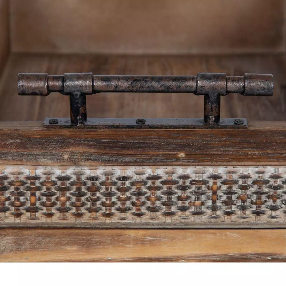 Decorative Trays Kate And Laurel Bayport Brown Decorative Tray (Set Of 2) 6 Decorative Trays Kate And Laurel Bayport Brown Decorative Tray (Set Of 2) - Image 4