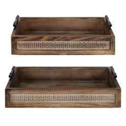 Decorative Trays Kate And Laurel Bayport Brown Decorative Tray (Set Of 2) 9 Decorative Trays Kate And Laurel Bayport Brown Decorative Tray (Set Of 2) -Brita shop brown kate and laurel decorative trays 214435 4f 1000