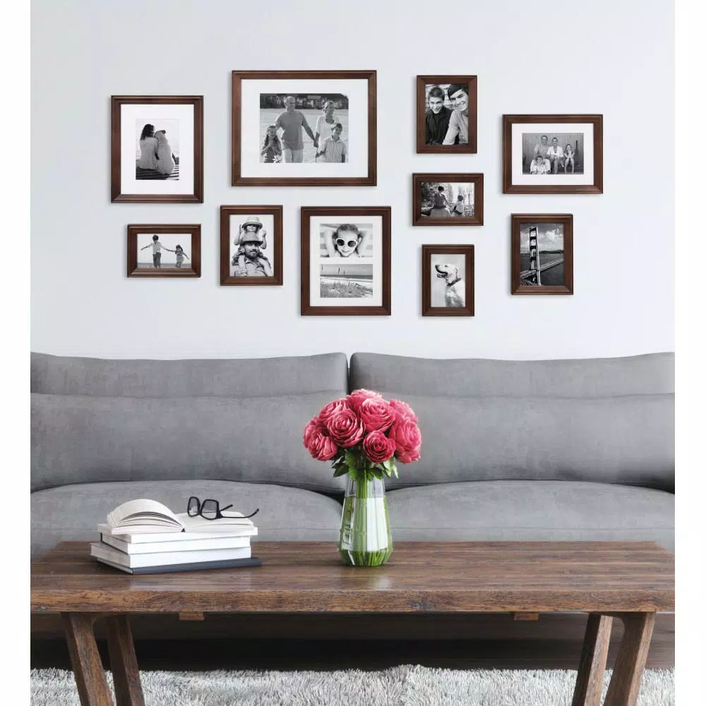 Picture Frames Kate And Laurel Bordeaux Brown Picture Frame (Set Of 10) 9 Picture Frames Kate And Laurel Bordeaux Brown Picture Frame (Set Of 10) - Image 7