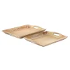 Decorative Trays LITTON LANE Distressed Brown Decorative Wooden Trays (Set Of 2) 2 Decorative Trays LITTON LANE Distressed Brown Decorative Wooden Trays (Set Of 2) -Brita shop brown litton lane decorative trays 14422 64 1000