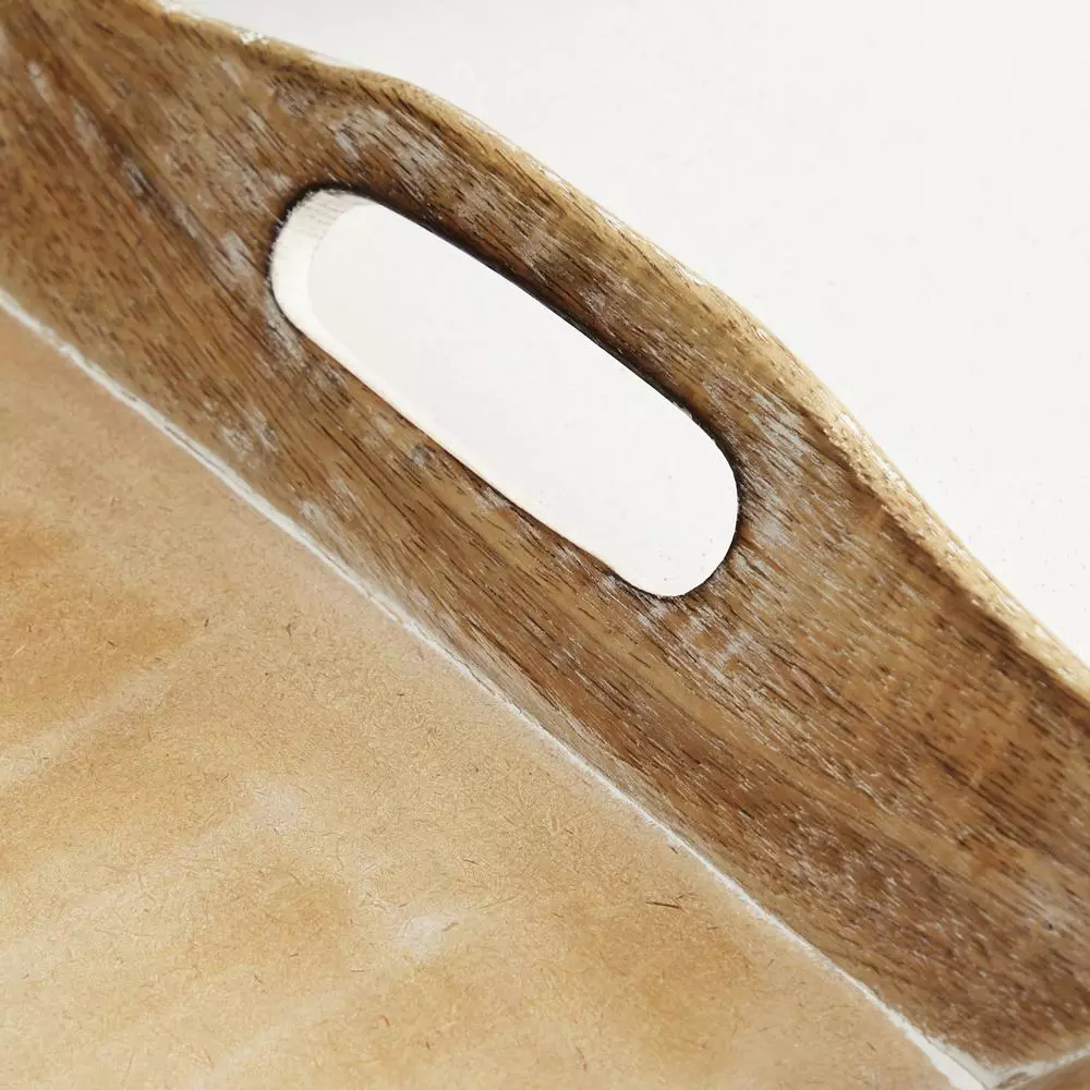 Decorative Trays LITTON LANE Distressed Brown Decorative Wooden Trays (Set Of 2) 5 Decorative Trays LITTON LANE Distressed Brown Decorative Wooden Trays (Set Of 2) - Image 3