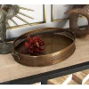 Decorative Trays LITTON LANE New Traditional Metallic Latticed Iron Trays (Set Of 2) -Brita shop brown litton lane decorative trays 30895 64 1000