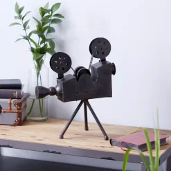 Sculptures LITTON LANE 12 In. X 15 In. Vintage Decorative Metal Movie Camera 19 Sculptures LITTON LANE 12 In. X 15 In. Vintage Decorative Metal Movie Camera -Brita shop brown litton lane sculptures 13024 31 1000